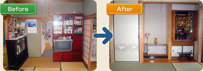 仏間改修工事 S様邸 津曲工業